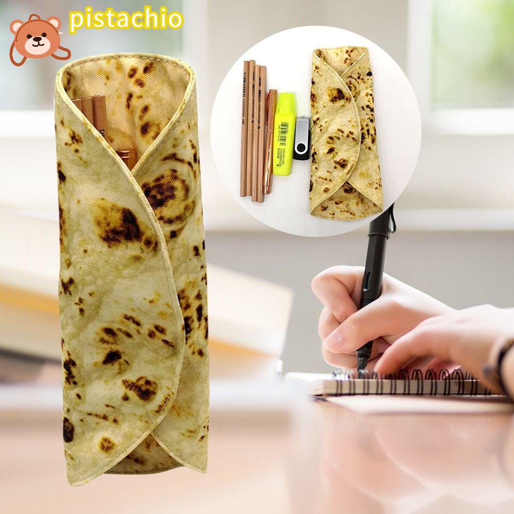 PISTA Túi Đựng Bút Hình Bánh Tortilla Vui Nhộn Sáng Tạo