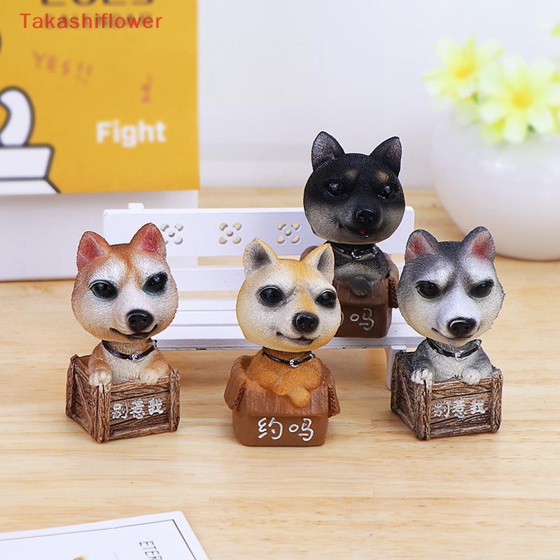 [TakashiflowerV] Đồ Chơi Búp Bê Lắc Đầu Hình Chú Chó Dễ Thương Vui Nhộn Trang Trí Nội Thất Xe Hơi / Nhà Cửa
