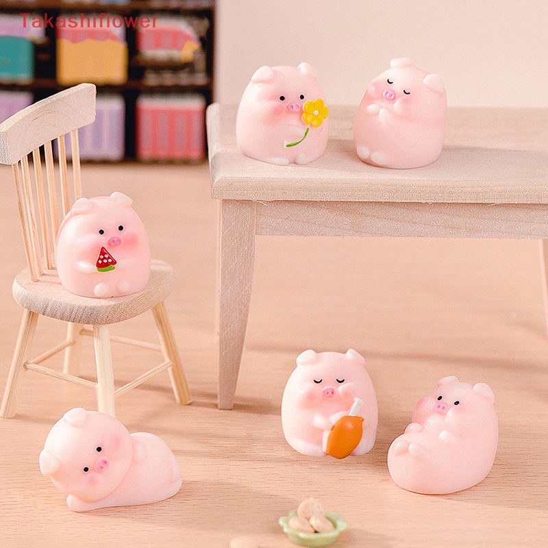 Mô Hình Chú Heo Bằng Resin Dễ Thương Trang Trí Tiểu Cảnh