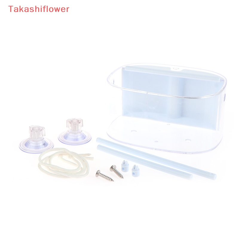 Khay Đựng Hạt Giống Gắn Cửa Sổ Bằng Acrylic Trong Suốt Hình Oval Có Giác Hút Mạnh Cho Chim