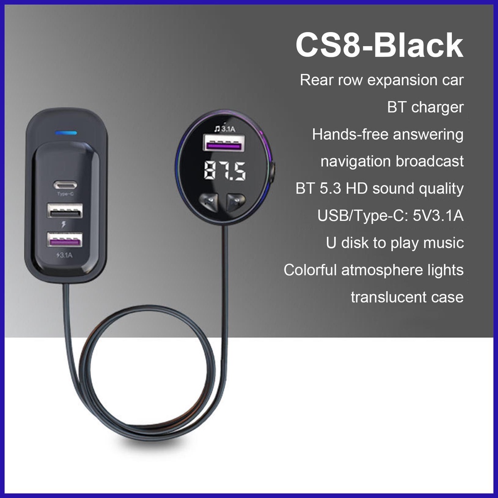 Bộ Truyền Tín Hiệu FM Mp3 Gắn Ghế Sau Xe Hơi Chất Lượng Cao