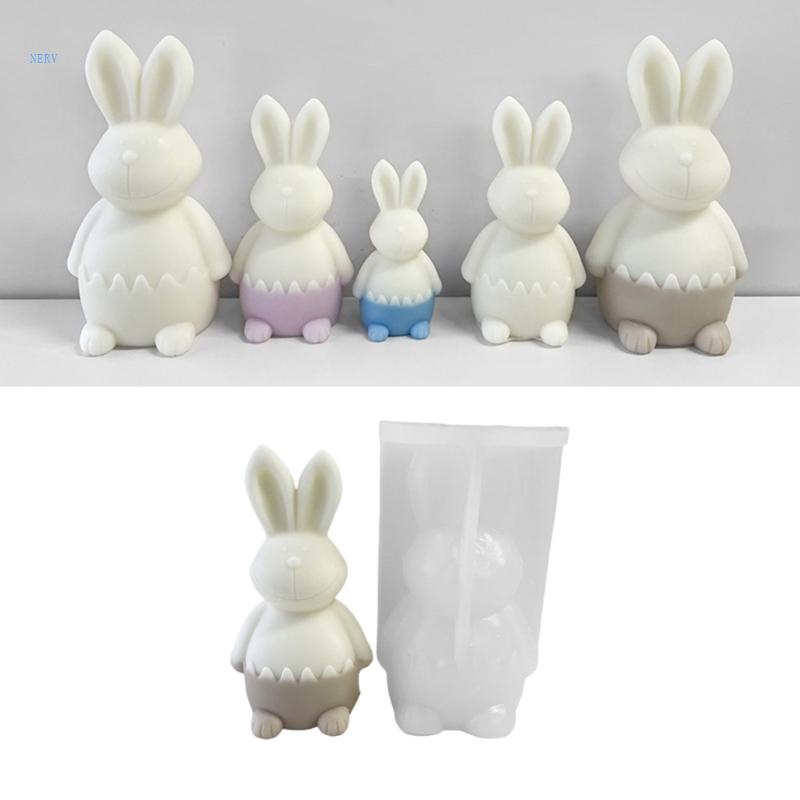 Khuôn Làm Nến / Xà Phòng Hình Thỏ / Trứng Bằng Resin Độc Đáo DIY