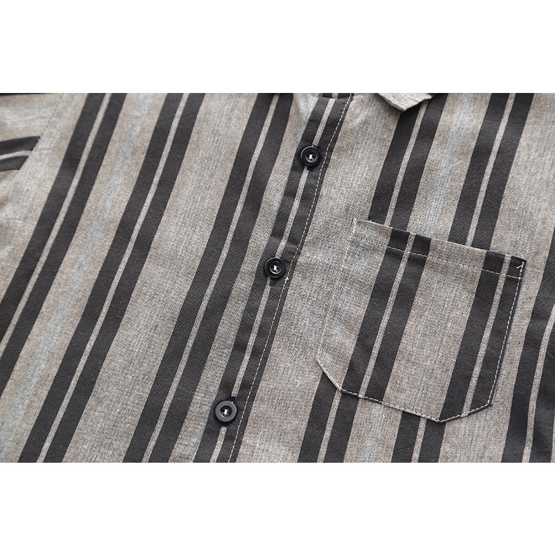 Áo Sơ Mi Nam Dài Tay Kẻ Sọc Cổ Điển Mùa Xuân Hàn Quốc Mới 2023
