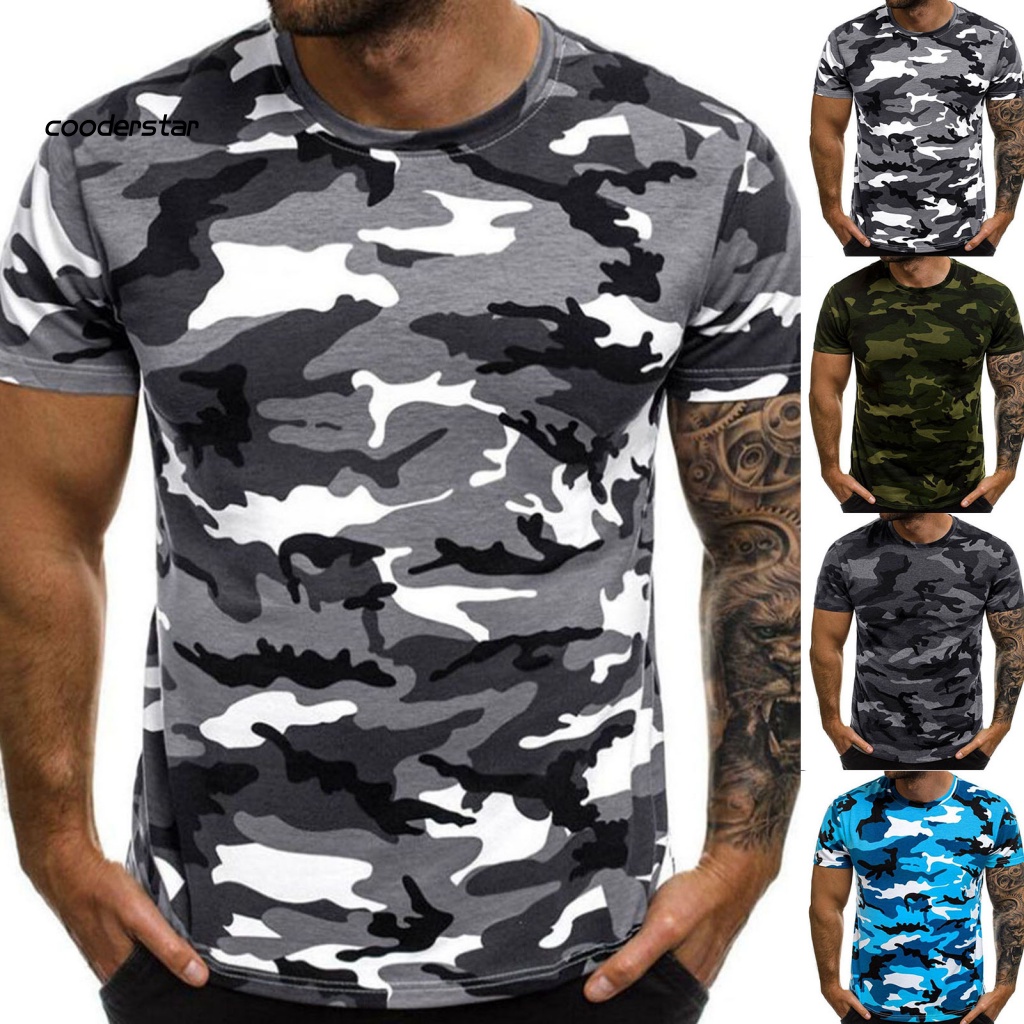 Áo Thun Tay Ngắn Dáng Ôm In Họa Tiết Rằn Ri Thời Trang Mùa Hè Cho Nam