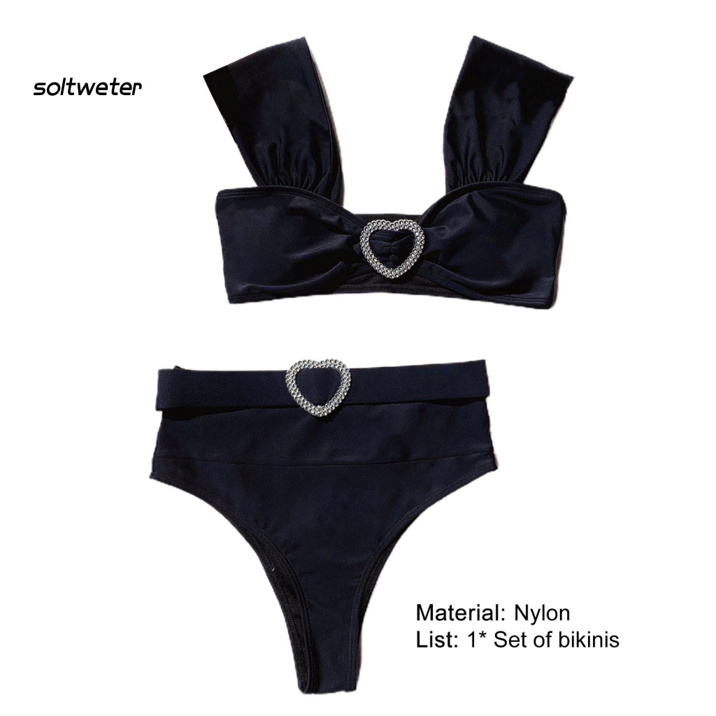 Bộ Đồ Bơi 2 Mảnh Màu Sắc Thời Trang Nhanh Khô Cho Nữ