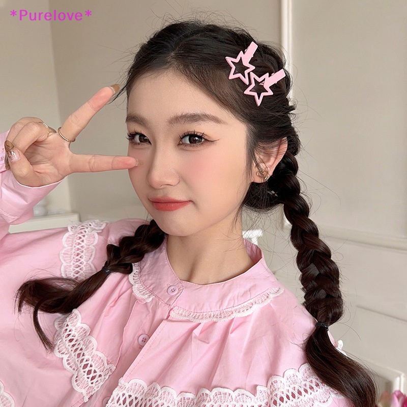 Set 2 Kẹp Tóc Hình Ngôi Sao Phong Cách Vintage Hàn Quốc Cho Nữ Mới