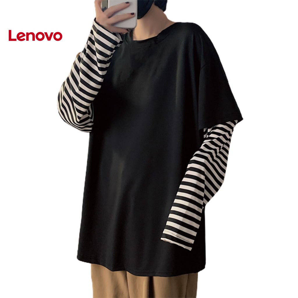 Áo Thun Cổ Tròn Giả Hai Lớp Họa Tiết Hoa Hướng Dương Thời Trang Mùa Thu Cho Nam