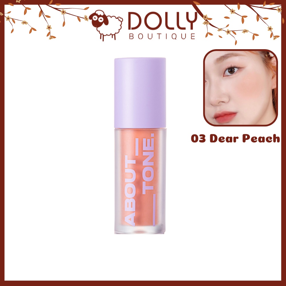Má Hồng Dạng Kem About Tone Fluffy Air Blusher #03 Dear Peach ( Màu Cam Đào ) - 4g