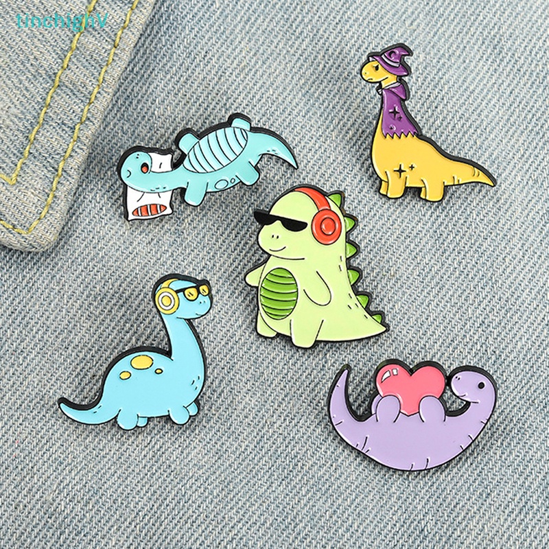 [TinchighV] Ghim Cài Áo Hình Khủng Long Hoạt Hình Dầu Thả Cổ Điển Cho Nam Và Nữ [Mới]