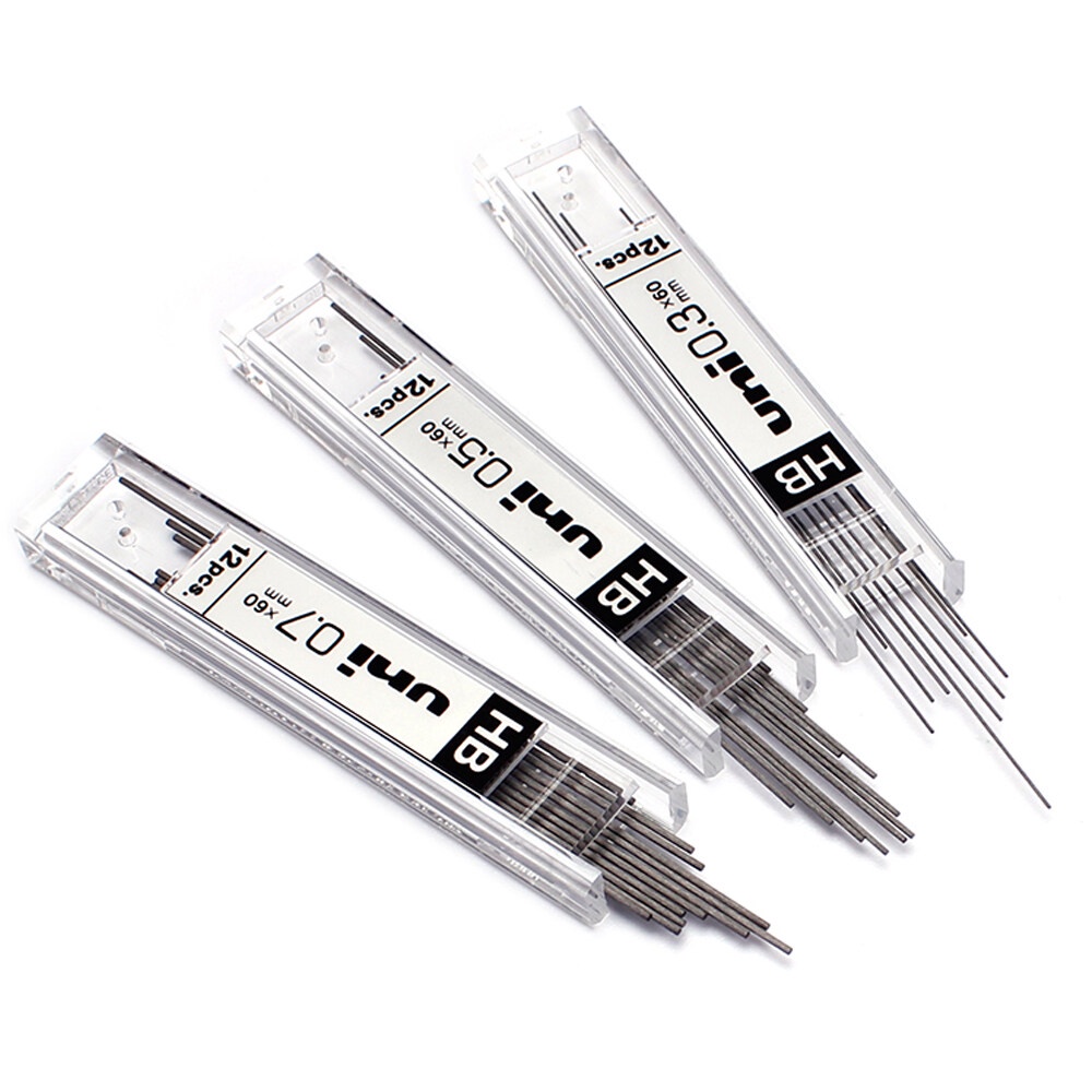 Ruột Bút Chì Bấm UNI UL-1405 2B HB 1403 1407 | Bút Chì Bấm 0.3 / 0.5 / 0.7mm Đa Dụng Chất Lượng Cao