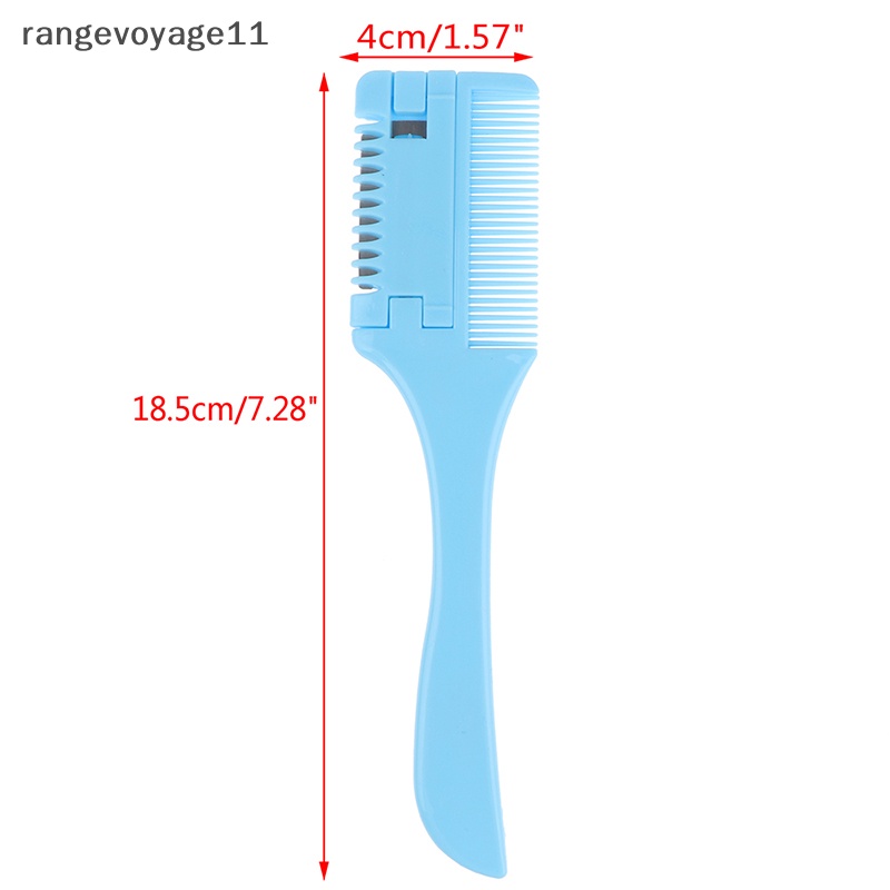 Lược Chải Tóc Hai Mặt Thiết Kế Mỏng Kèm Lưỡi Dao Tiện Dụng DIY