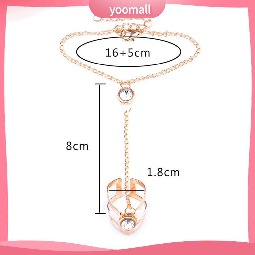 Bộ Nhẫn Đeo Ngón Tay Hình Mũi Tên Rỗng Đánh Bóng Điều Chỉnh Được Dành Cho Bạn Nữ Mặc Mỗi Ngày