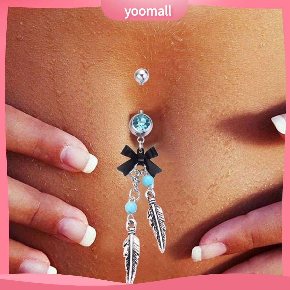 Khuyên Rốn Hình Chiếc Nơ Đính Đá Nhân Tạo Thời Trang