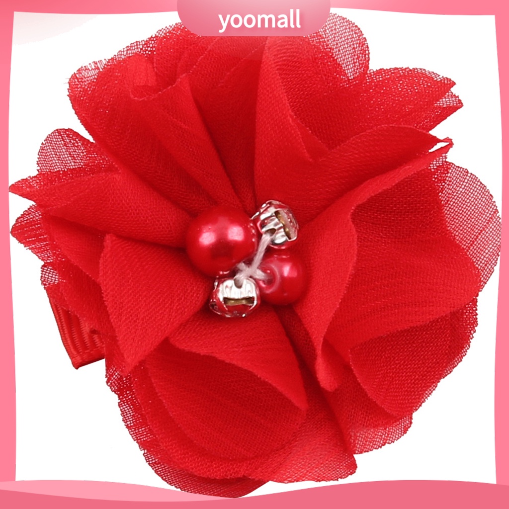 [YM] Kẹp Tóc Bắt Sáng Trang Trí Hoa Tinh Tế Dễ Mặc Hàng Ngày Cho Trẻ Em