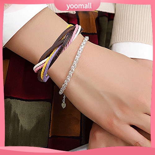 Vòng Tay Giả Da Sợi Bện Phong Cách Punk Thời Trang Cho Nam Nữ