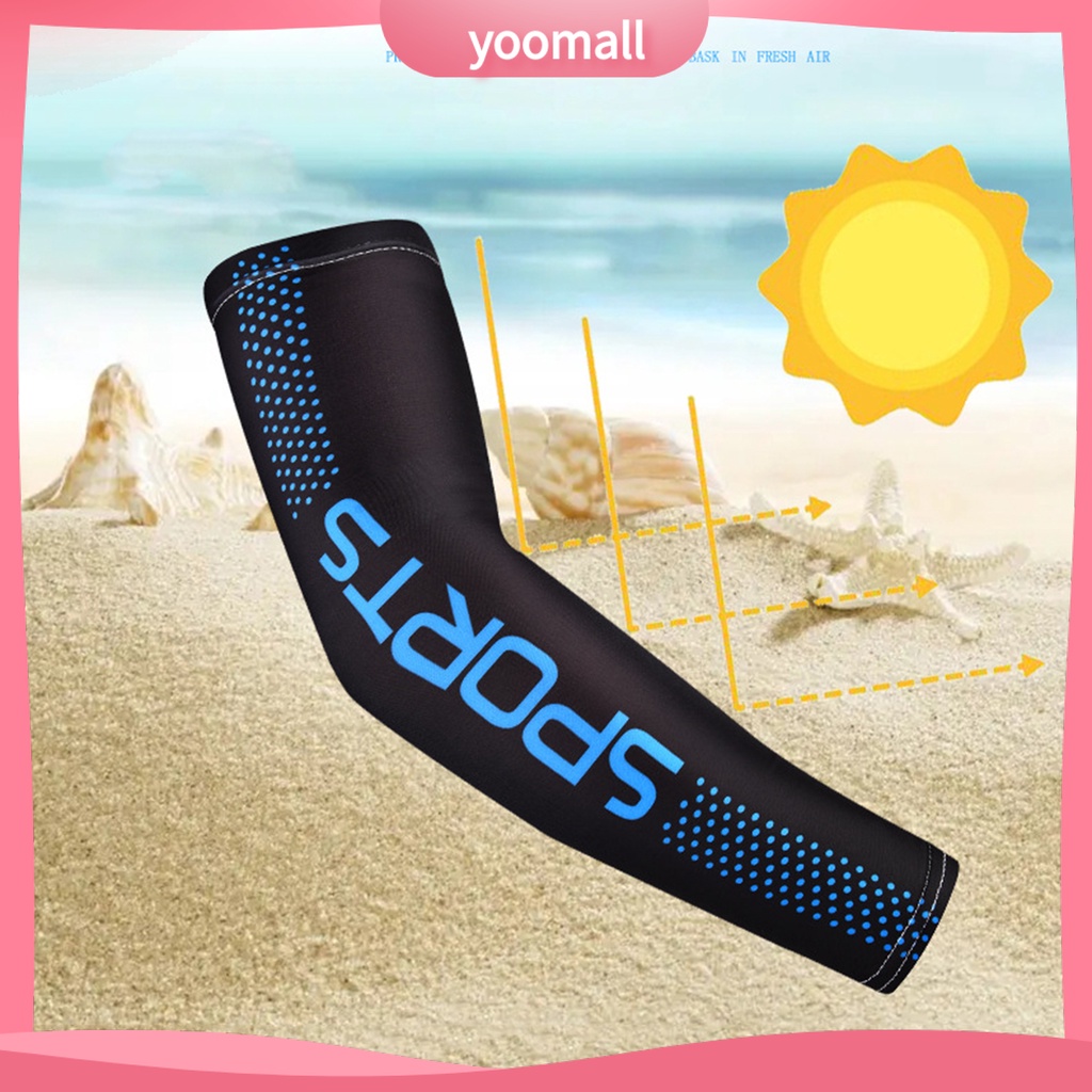 1 Cặp Ống Tay Áo Bằng Lụa Lạnh Mỏng Độ Co Giãn Cao Chống Nắng Dùng Hóa Trang Cho Nam