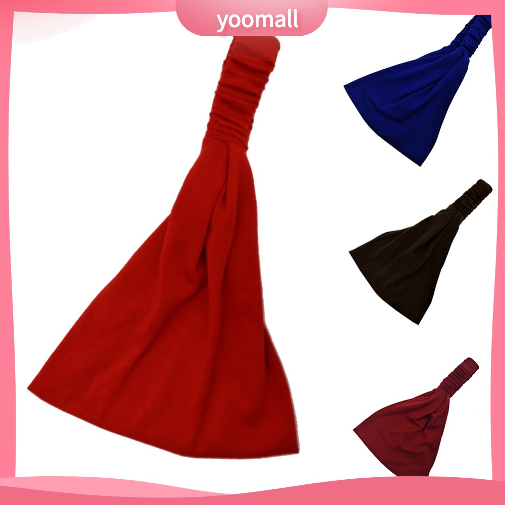 Băng Đô Bản Rộng Màu Trơn Thấm Hút Tốt Hỗ Trợ Tập Yoga / Thể Thao Dành Cho Nữ