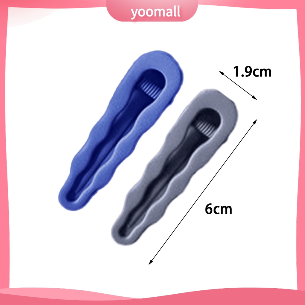 Set 2 Kẹp Tóc Màu Trơn Co Giãn Chống Trượt Trọng Lượng Nhẹ Dành Cho Nữ