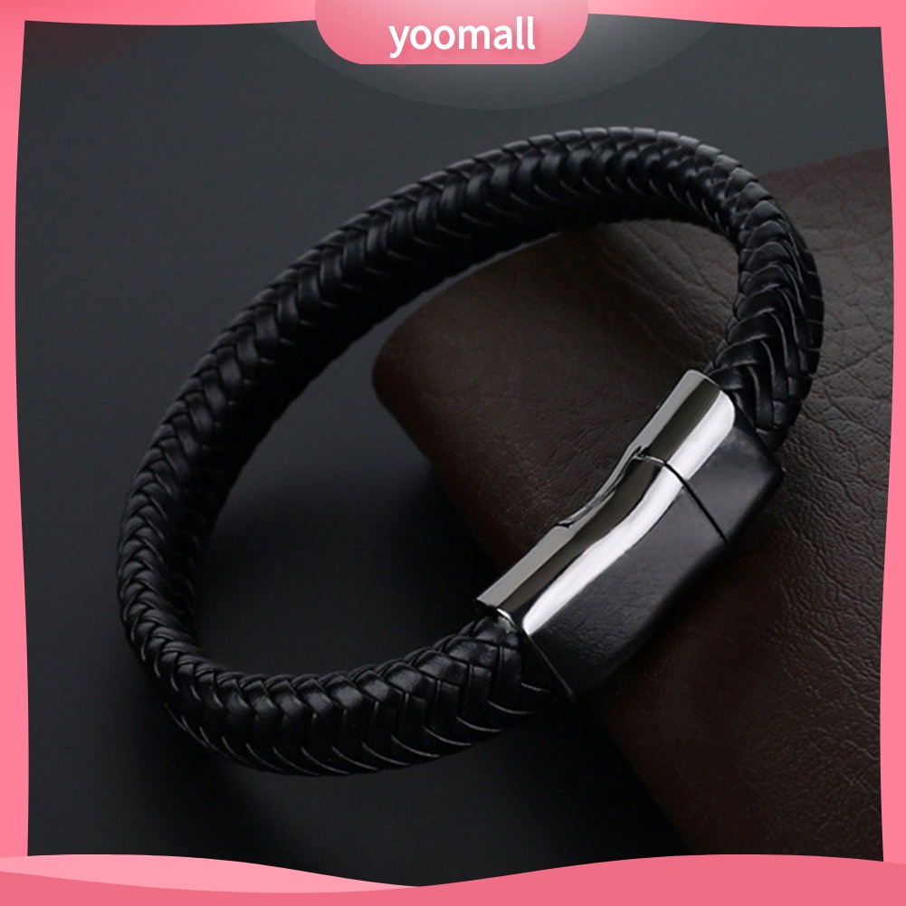 Vòng Đeo Tay Giả Da Kiểu Dáng Vintage Thời Trang Cho Nam