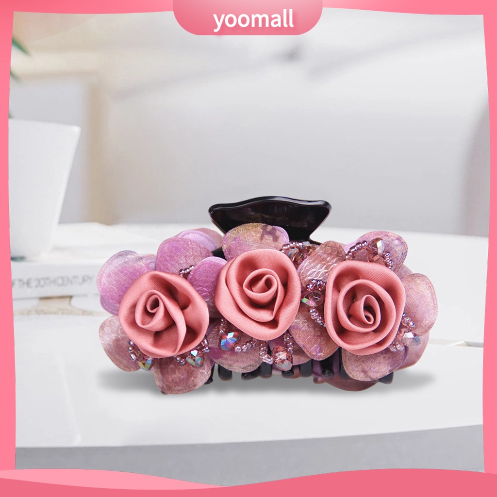 Kẹp Tóc Càng Cua Bằng Nhựa Co Giãn Chống Trượt Tạo Kiểu Tóc Thủ Công