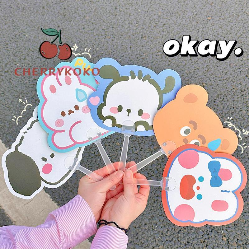 🍒🍒CHERRYKOKO Quạt Cầm Tay Mini Hình Dễ Thương Mùa Hè Dễ Thương Sáng Tạo