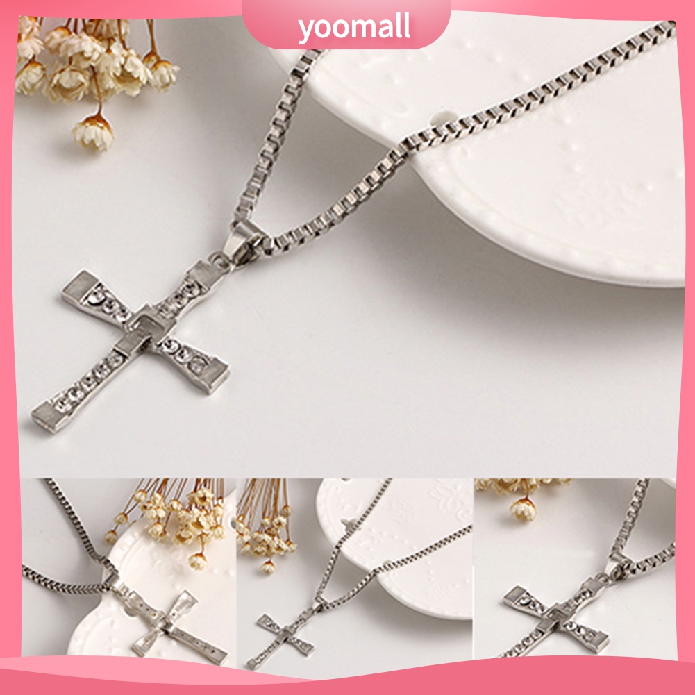 Vòng cổ Mặt Thánh Giá Đính Đá Thời Trang Dành Cho Nam