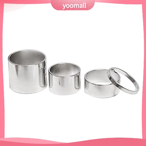 Bộ 4 Nhẫn Đeo Tay Thiết Kế Đơn Giản Cá Tính