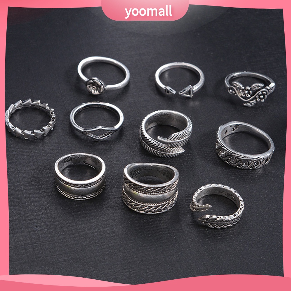 Set 9 Nhẫn Đeo Khớp Ngón Tay Phong Cách Vintage