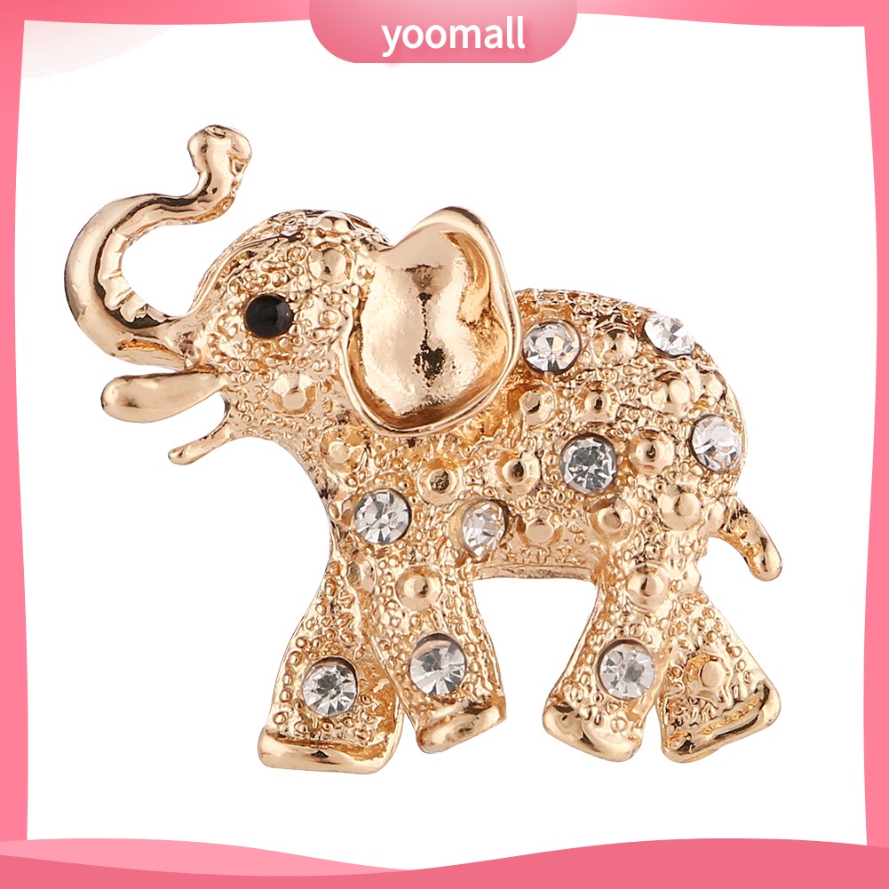 Ghim Cài Áo Hình Voi Đính Đá Dễ Thương