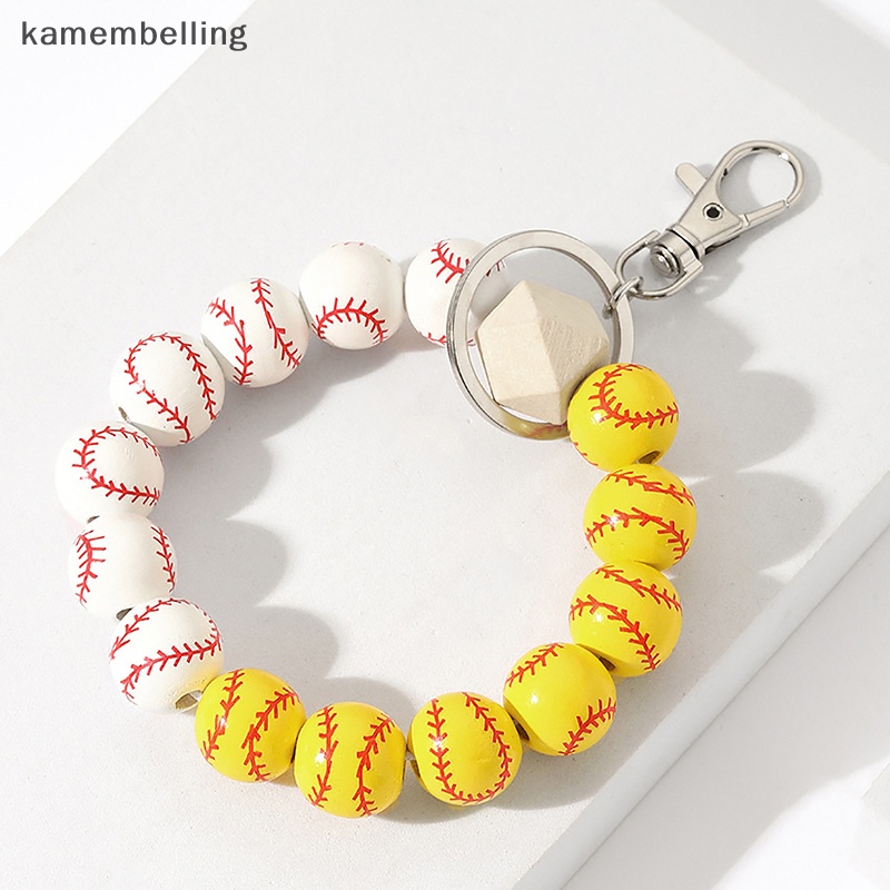 Kamembelling Phụ Kiện Vòng Tay Chuỗi Hạt Gắn Điện Thoại Phong Cách Bóng Chày