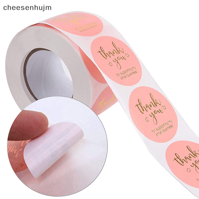 Bộ 500 Miếng Dán Hình Tròn In Chữ Thank You Độc Đáo Trang Trí Sổ Tay / Quà Cưới