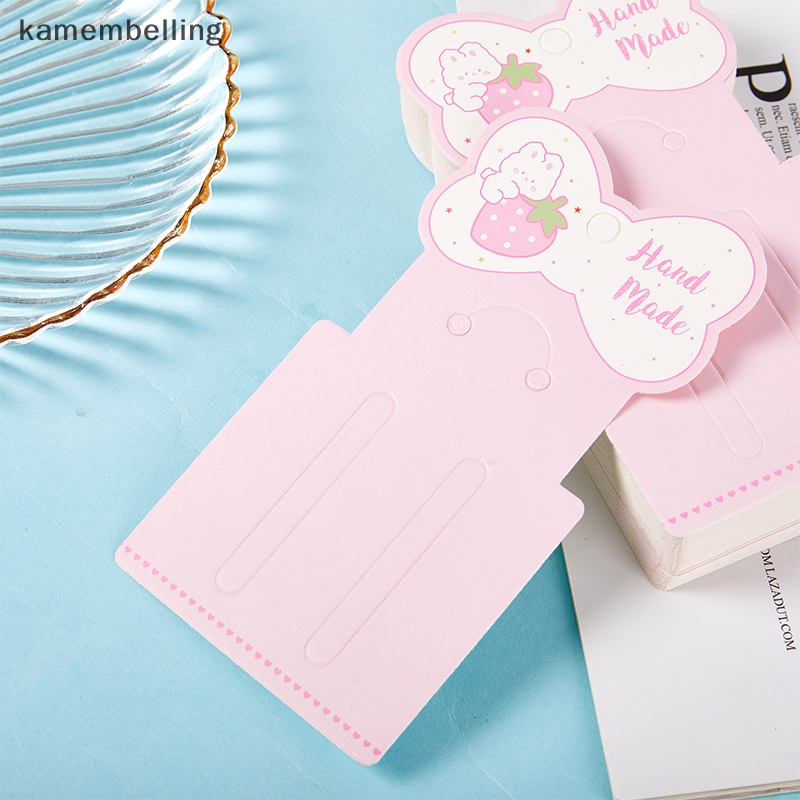 Set 50 Thẻ Giấy Treo Trưng Bày Kẹp Tóc Hình Nơ Dễ Thương