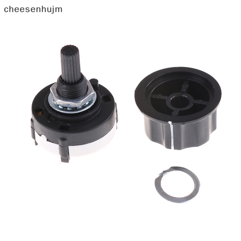 Công Tắc Xoay RS26 1 Cực 12 Vị Trí Kèm Núm Vặn