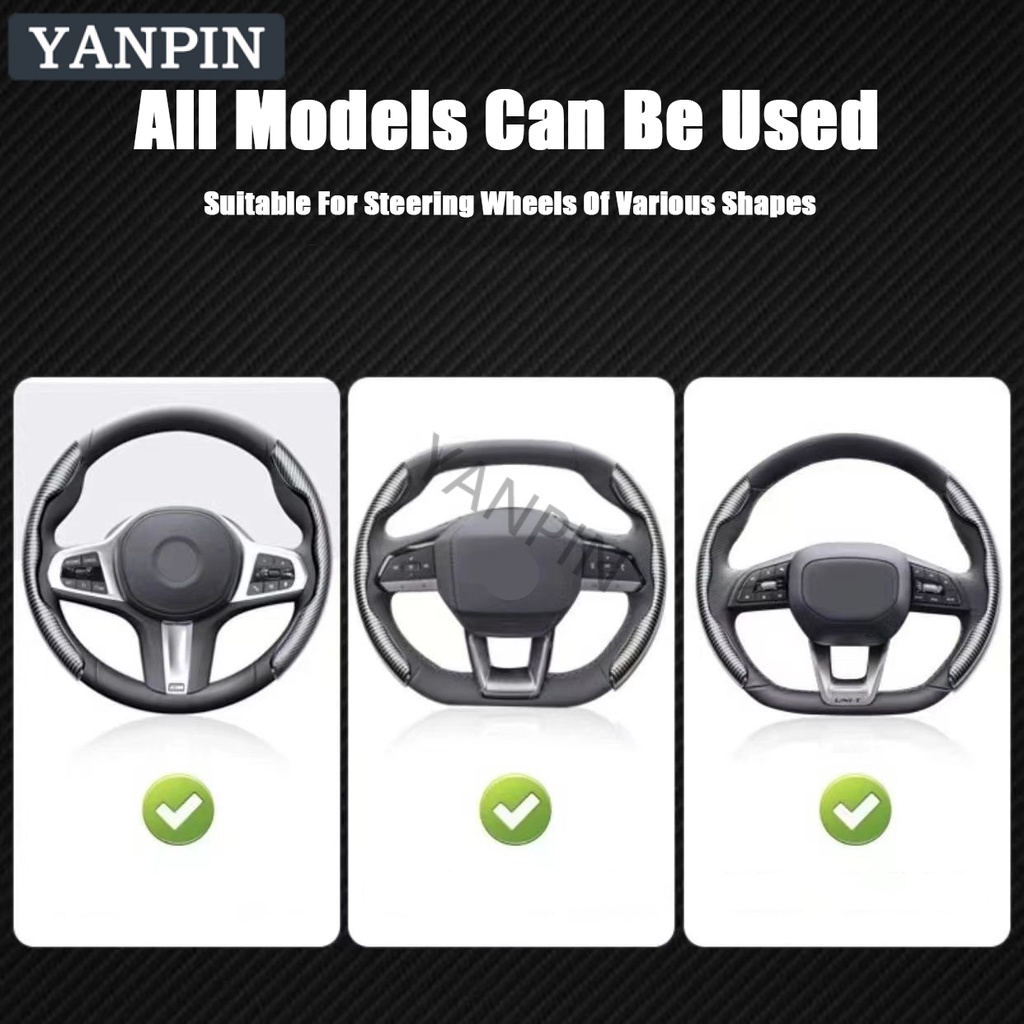Vỏ Bọc Vô Lăng Xe Hơi In Họa Tiết Sợi Carbon