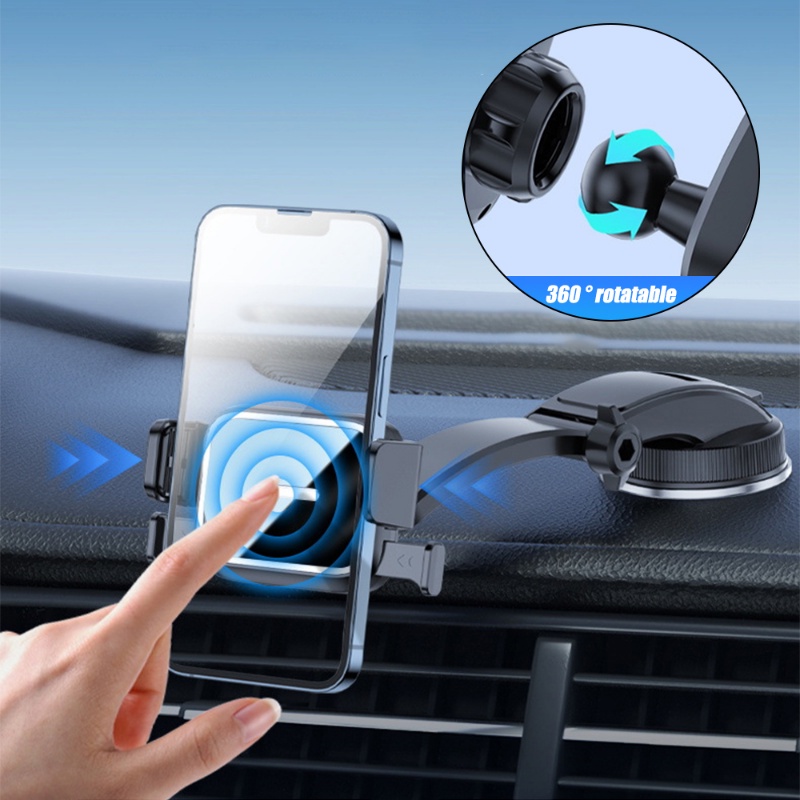 1 Giá Đỡ Điện Thoại / GPS Xoay 360 Độ Chống Trượt Gắn Lỗ Thông Gió Xe Hơi