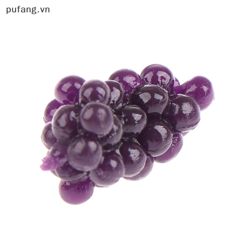 Pufang Set 5 Mô Hình Trái Nho / Nho / Trái Cây Mini TPR Mềm Mại Cho Nhà Búp Bê vn