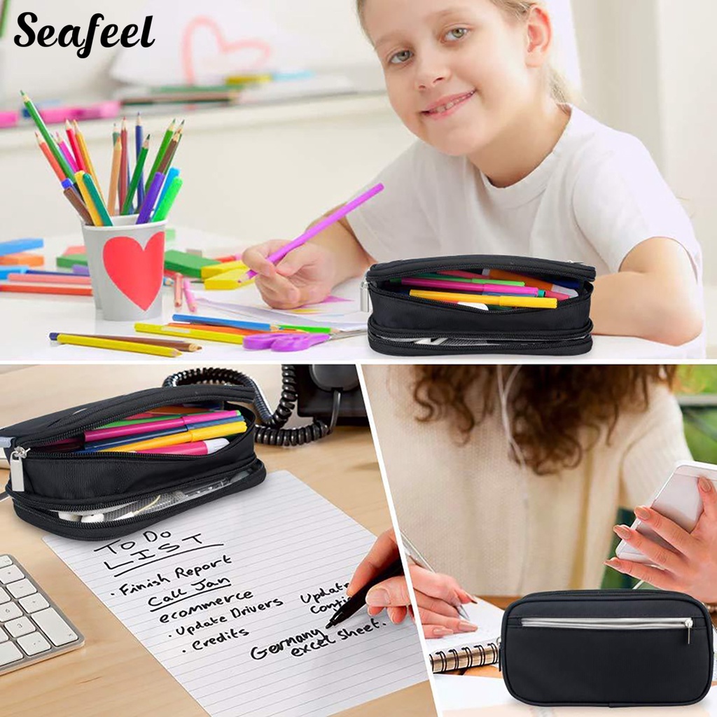 Túi Đựng Bút Bằng Polyester Nhiều Ngăn Sức Chứa Lớn