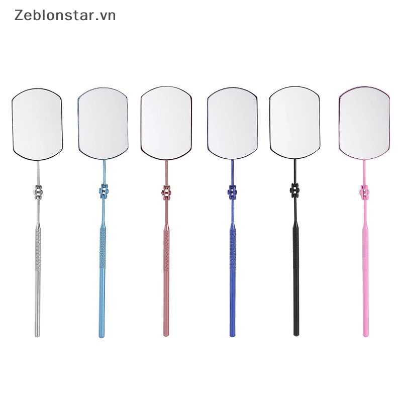 Gương Trang Điểm Bằng Thép Không Gỉ Tay Cầm Dài Có Thể Gập Lại