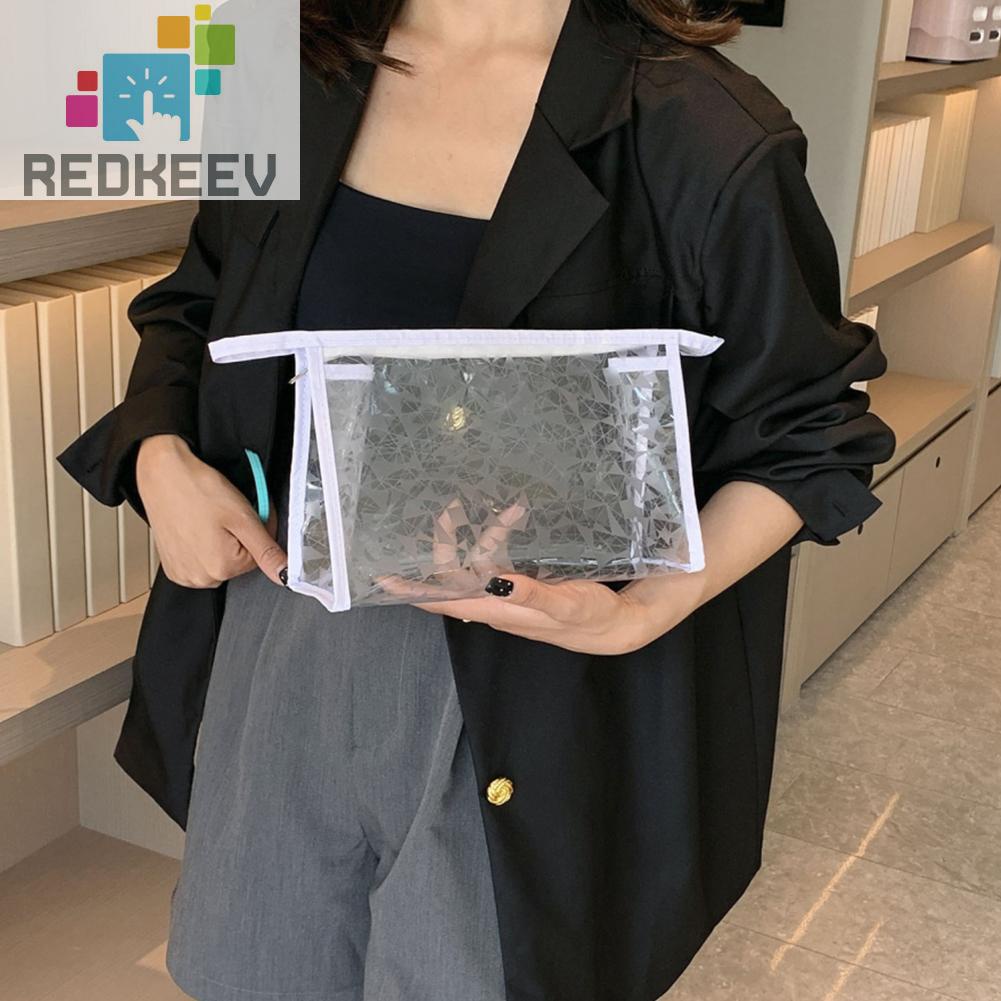 Túi Đựng Tiền Xu Bằng PVC Trong Suốt Sức Chứa Lớn Tiện Dụng