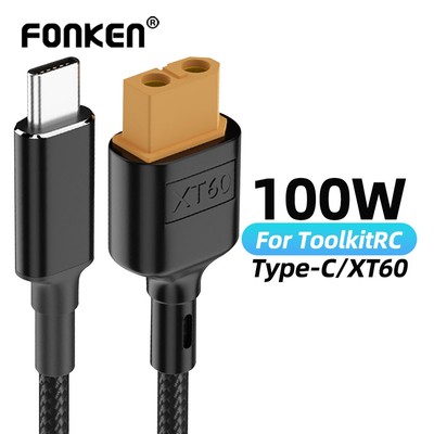 Cáp sạc nhanh FONKEN Type C sang AMASS XT60 cho Toolkitrc M7 M6 M6D M8S