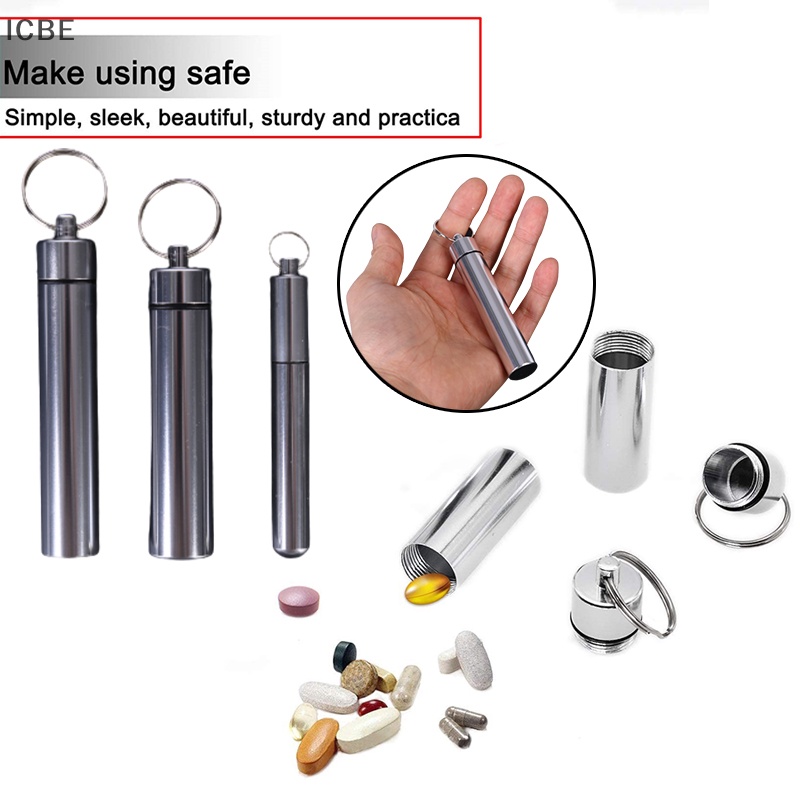 Hộp Đựng Thuốc Chống Thấm Nước Có Móc Khóa Tiện Dụng