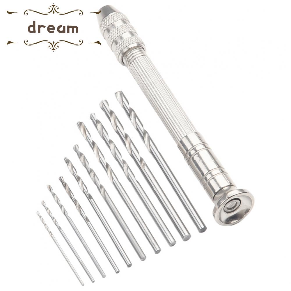 【DREAMLIFE】Hand Drill 0.8-3.0mm Drill Bits Siz 11Pcs Set Aluminum Alloy Drill Bits