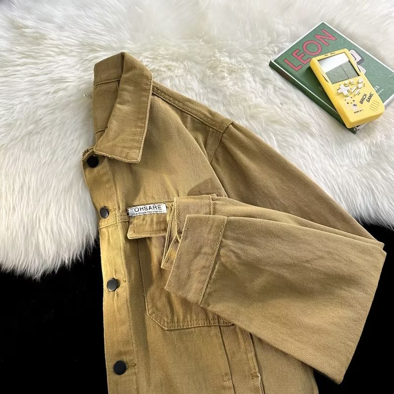 Áo Khoác Denim Dáng Rộng Thiết Kế Mới Trẻ Trung Thời Trang Mùa Xuân Thu Dành Cho Nam