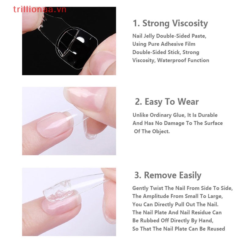 Set 240 Móng Tay Giả Trong Suốt Siêu Mỏng