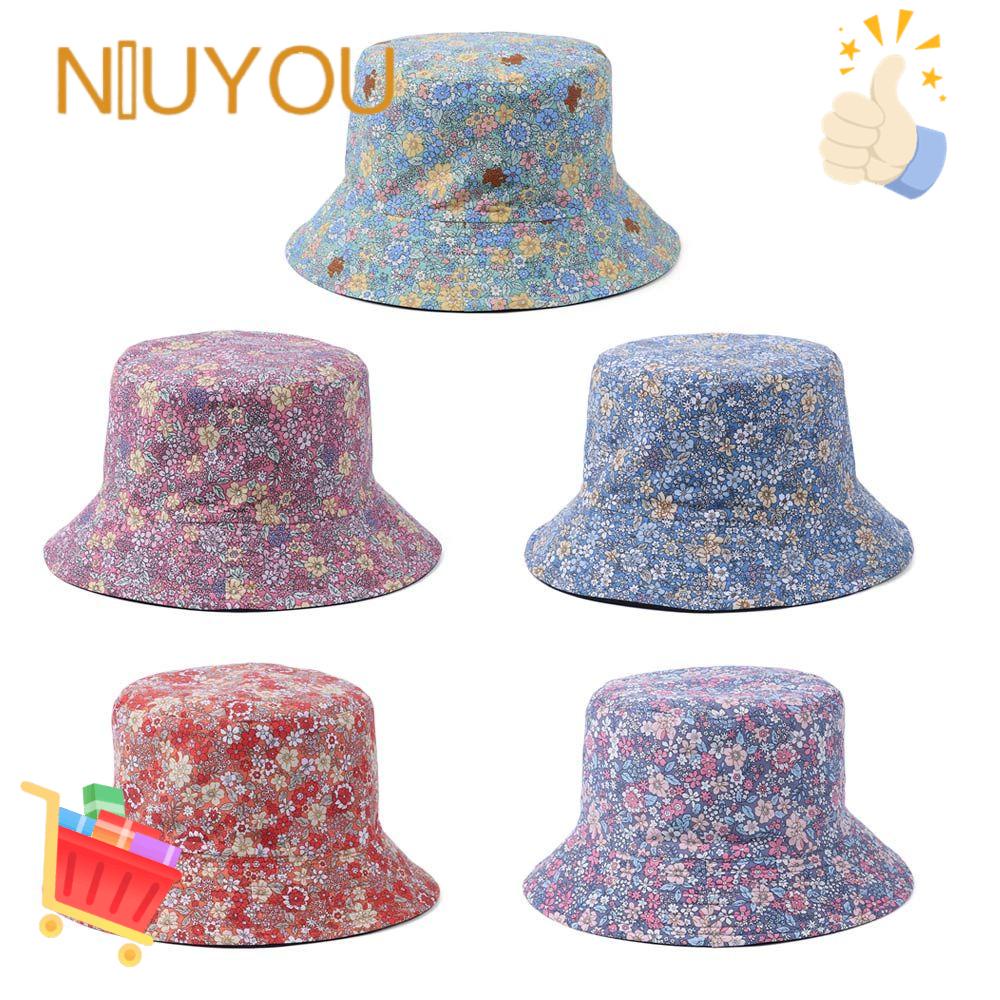 Nón Vành Rộng Hai Mặt Thoáng Khí In Họa Tiết Hoa Thời Trang Xuân Hè