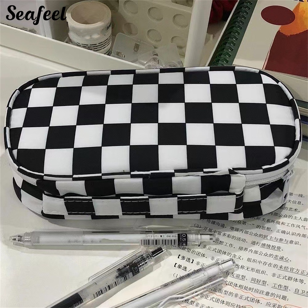 Túi Đựng Bút Cầm Tay Có Dây Kéo Sức Chứa Lớn Dễ Dàng Mang Theo Cho Học Sinh / Văn Phòng