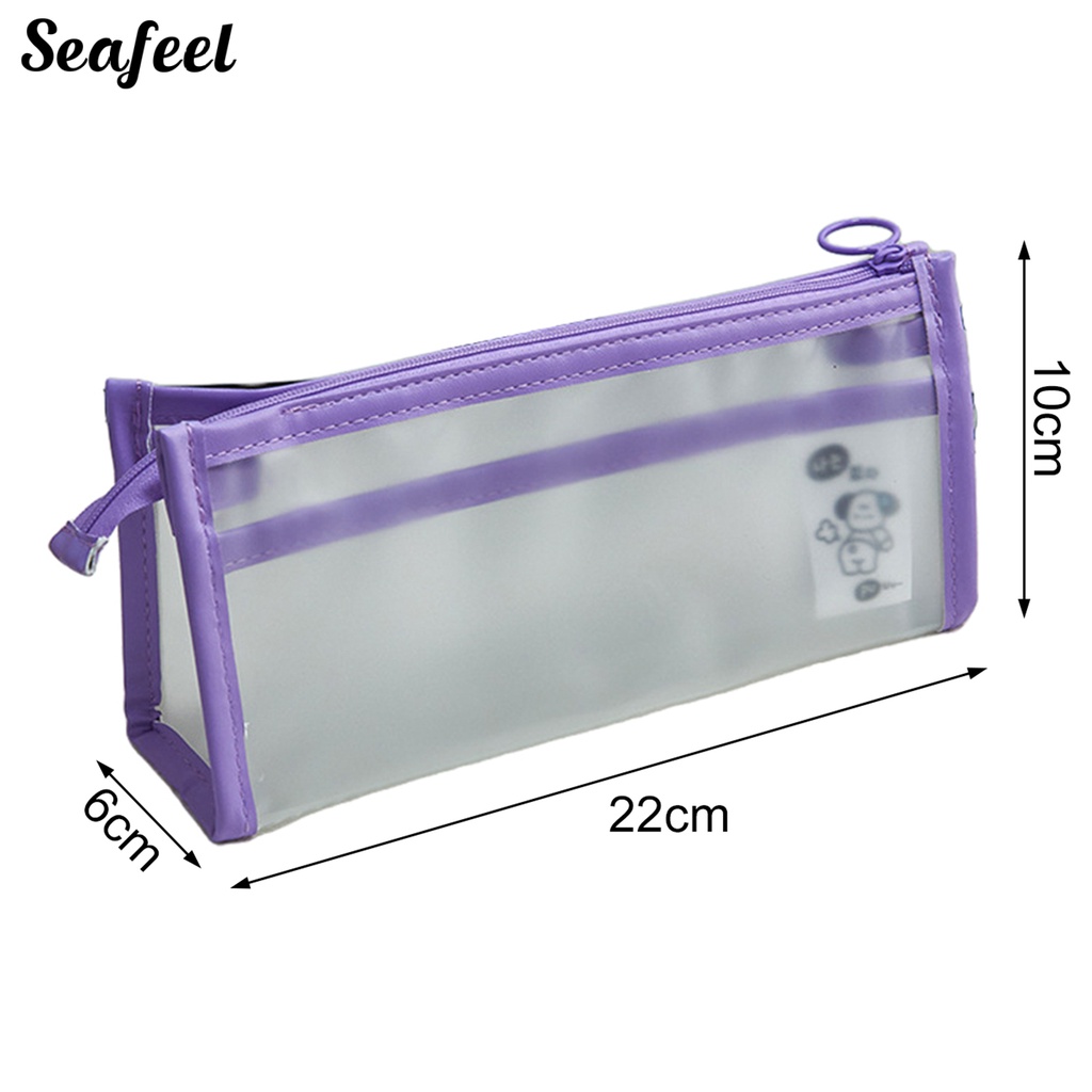 Túi Đựng Bút Bằng EVA Trong Suốt Hai Lớp Chống Nước Sức Chứa Lớn