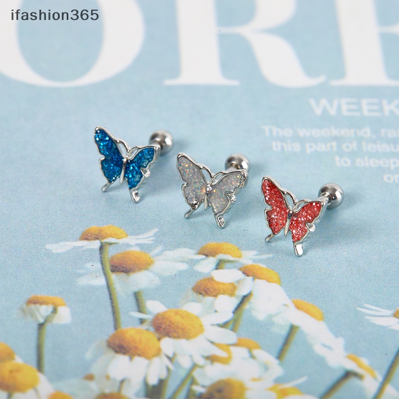 Phụ Kiện Trang Trí Móng / Rốn Hình Bướm Xoắn Ốc Nhiều Màu Thời Trang Dành Cho Nữ ifashion365