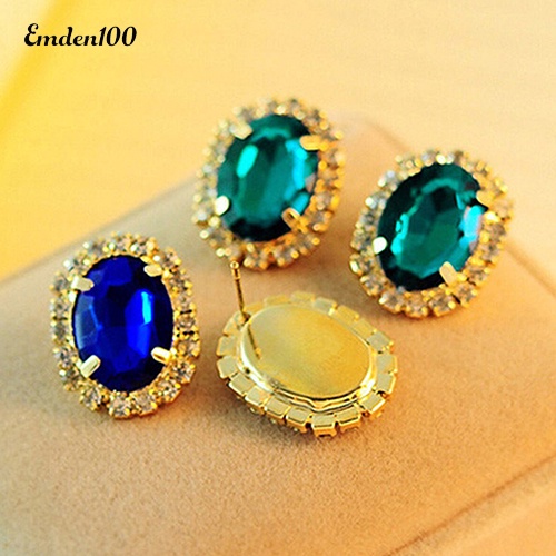 Đôi Khuyên Tai Đính Đá Thời Trang Cho Nữ