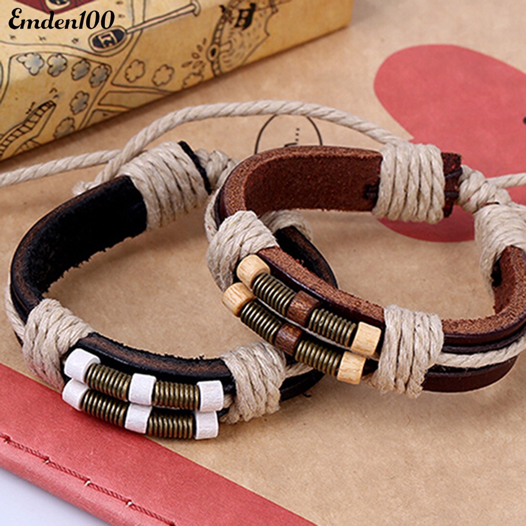 Vòng Tay Giả Da Nhiều Lớp Phong Cách Punk Thời Trang Cho Nam Và Nữ